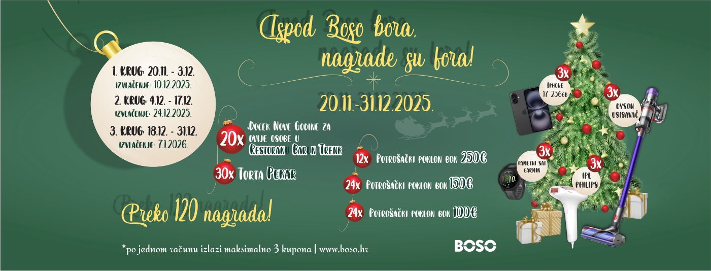 NAGRADNA IGRA – ❄️ISPOD BOSO BORA, NAGRADE SU FORA! ❄️- 1. KRUG